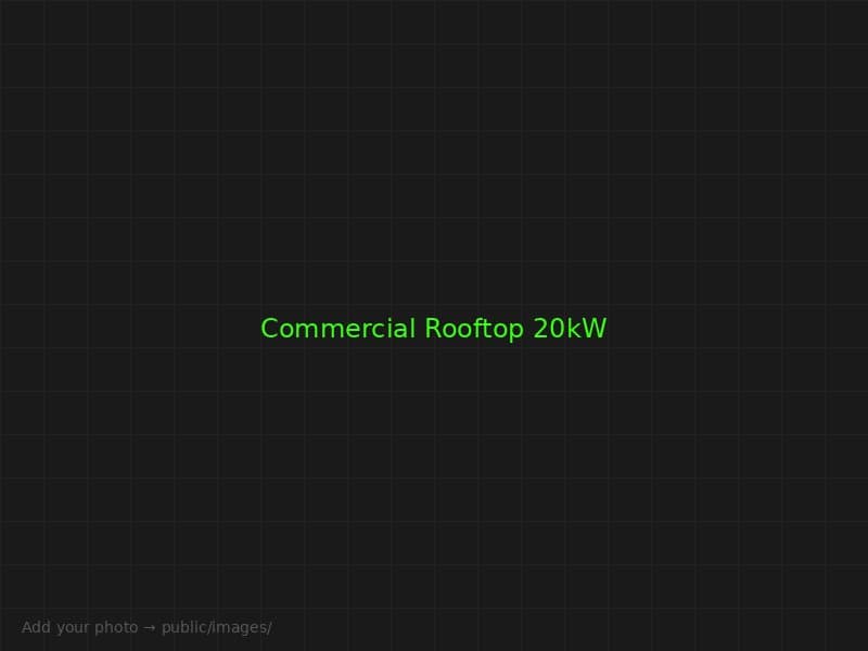 Commercial rooftop — 20kW net-metering system